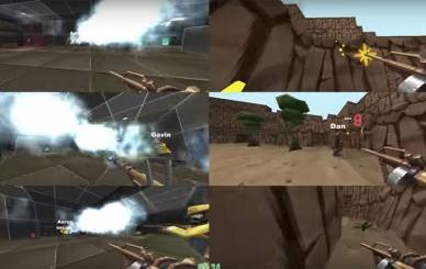 Gunscape, FPS a pantalla partida para 8